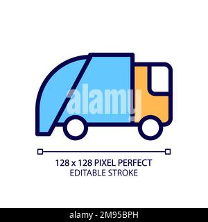 Waste disposal pixel perfect RGB color icon Stock Vector