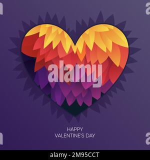 Happy Valentines day vector banner, card, flyer, invitation, poster, background design. Vector illustration in vivid colors. Stock Vector