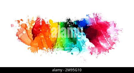 Abstraction colored blots. Rainbow colors. Vector illustration Stock Vector