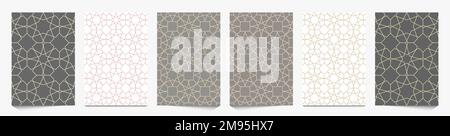 abstract multi colored star shape set, geometric texture background, polygon pattern, Arabic style concept Stock Photo