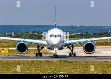 Paris, France - June 4, 2022: Air Caraibes Airbus A350-1000 airplane at Paris Orly airport (ORY) in France. Stock Photo