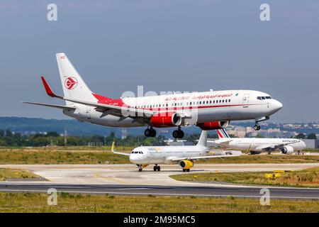 Paris, France - June 4, 2022: Air Algerie Boeing 737-800 airplane at Paris Orly airport (ORY) in France. Stock Photo