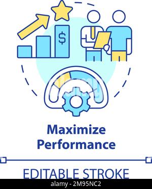 Maximize performance concept icon Stock Vector