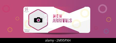 Online marketing webinar cover banner template social media post. Digital marketing web banner template Stock Vector