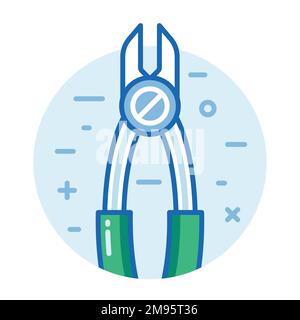 Surgical Tooth Clippers or Dental Cutter Icon Stock Vector