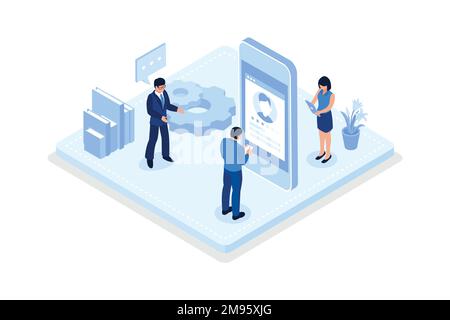 Various Online Survey and Rating Icons, User Experiences Concept, isometric vector modern illustration Stock Vector