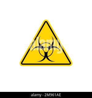 Biohazard sign, symbol of biological threat alert. Flat vector illustration isolated on white background. Stock Vector