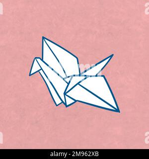 Origami paper crane vector Stock Vector