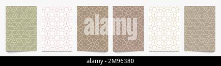 abstract multi colored star shape set, geometric texture background, polygon pattern, Arabic style concept Stock Photo