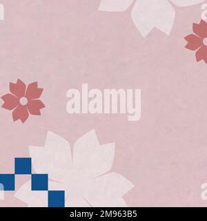 Japanese pink cherry blossom background vector Stock Vector