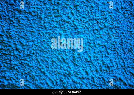 Blue plastered wall grunge background Stock Photo