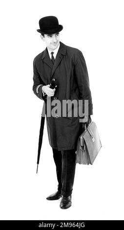 Full length portrait of a man going home from work. Stock Photo
