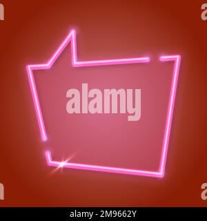 Pink speech balloon design element vector Stock Vector
