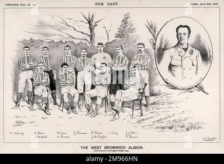 The West Bromwich Albion Football team, winners of the Football Association Cup in 1888, beating Preston North End 2-1 in the final. They are pictures with a Mr J C Newbury - 'A Good Friend of the Team' Stock Photo