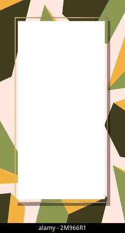 Retro geometrical patterned mobile wallpaper vector Stock Vector