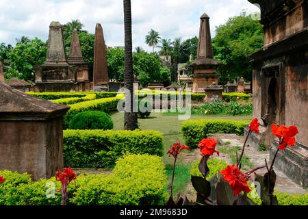 View of the Dutch Cemetery in Hugli-Chuchura (Hooghly-Chinsurah), West Bengal, India. Stock Photo