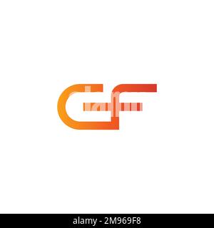 GF Logo Simple Design. Suitable for your company Stock Vector