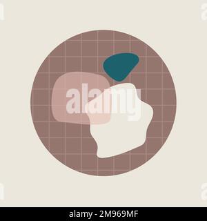 Minimal abstract doodle social story highlight design resource vector Stock Vector