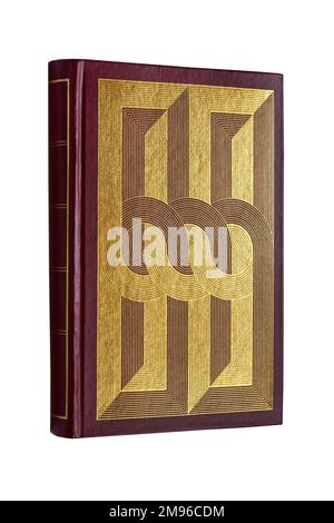 Book cover and spine isolated on white background Stock Photo