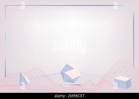 Vector 3D wave purple pattern design Stock Vector