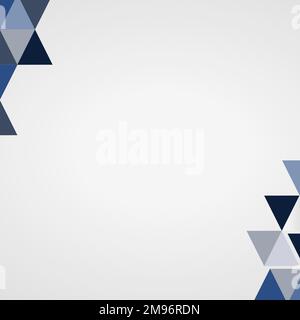 Blue geometric frame vector Stock Vector