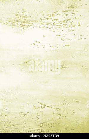 Light yellow green textured concrete background with light base darker in the recesses. Abstract texture for graphic design or wallpaper, toned, top v Stock Photo