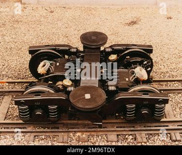 Motor bogie for train on Seoul Subway, c.1985 Stock Photo