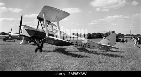 Tiger Moth, built in 1941, owned at the time of this photograph by the RAE Aero Club. Stock Photo
