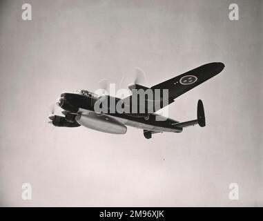 Avro Lancaster 80001, engine test bed for the Swedish Dovern turbojet ...