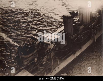 Sopwith 2F1 Camel on a ship. Stock Photo