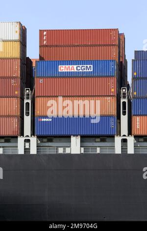 Container Terminal. Le Havre. Haute-Normandie. Seine-Maritime. France ...