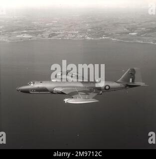 English Electric Canberra TT18, WJ721, of No 7 Squadron based at St Mawgan, Cornwall. Stock Photo