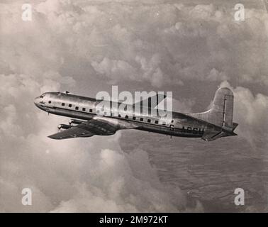 The first prototype Avro Tudor 2, G-ASSU, with the final tail configuration. Stock Photo