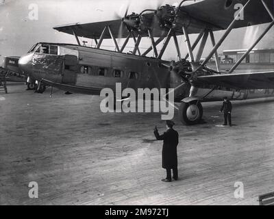 Handley Page HP42W, G-AAXC, Heracles. Stock Photo