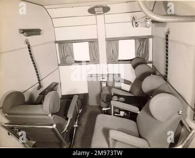 Lower deck cabin of a Short Sandringham. Stock Photo