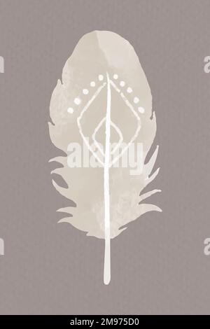 Earth tone Boho feather vector set Stock Vector Image & Art - Alamy