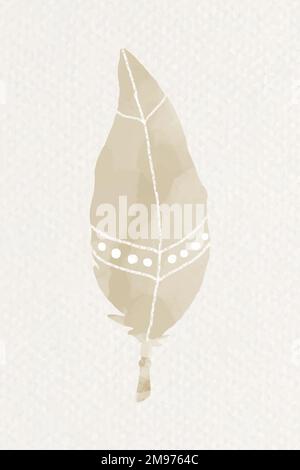 Earth tone Boho feather vector set Stock Vector Image & Art - Alamy