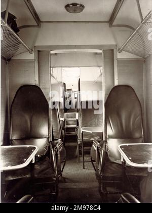 Passenger cabin of the Junkers G38. Stock Photo