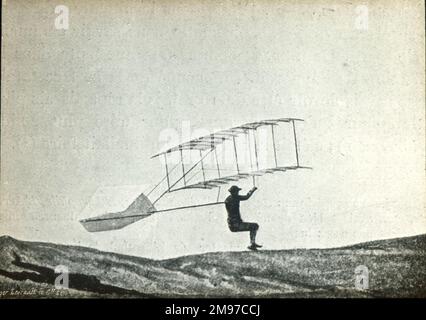 Chanute biplane glider. Stock Photo