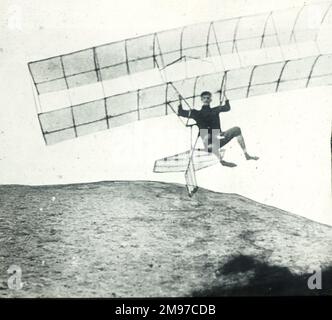 Chanute biplane glider. Stock Photo