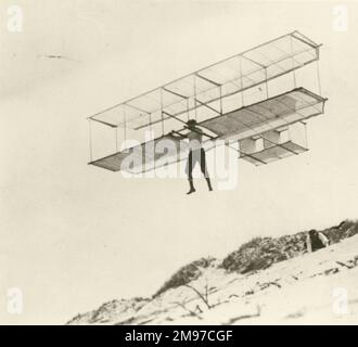 Chanute biplane glider. Stock Photo