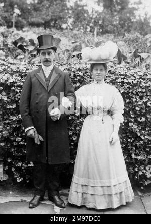 The Marriage photograph of Martha Law Bennie and Jim Cosser. Stock Photo