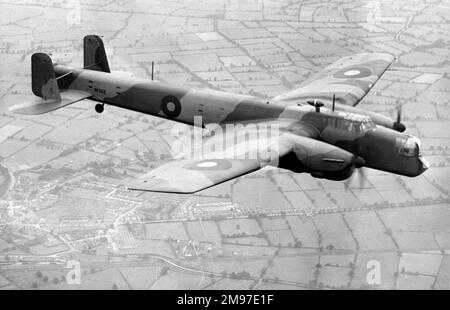Armstrong Whitworth AW 38 Whitley V -withdrawn from front-line service in late 1942, the Whitley continued to serve as a transport, submarine hunter and paratroop trainer. Stock Photo