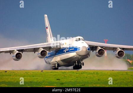 Antonov An-124-100 Ruslan of Volga Dnepr landing - PR 280813. Stock Photo