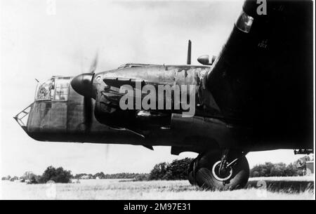 Armstrong Whitworth AW 38 Whitley V -of the total 1, 814 Whitley built, 1, 645 were Roll-Royce Merlin powered, starting with the Mk IV. Stock Photo
