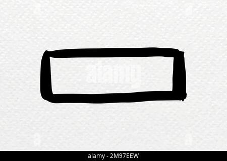 Black rectangle brush frame vector illustration Stock Vector