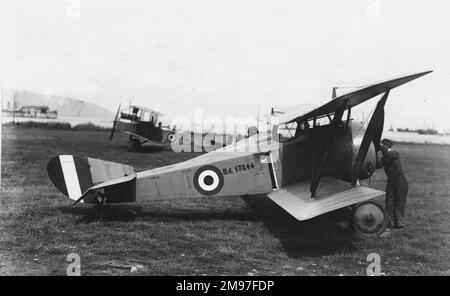 Italian-operated, French designed Hanriot HD1 single-seat fighter, serial no. Hd 13244, a popular plane for its agility and robustness. Stock Photo