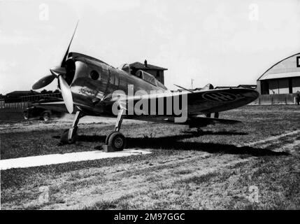 Reggiane Re2000 Falco Srs 3 -This Italian fighter was also expoted to Hungary and Sweden In Italian service it proved underpowered and tricky to handle in the air. Stock Photo