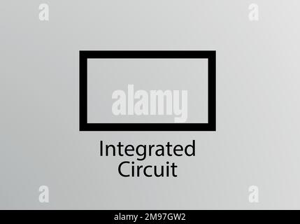 Integrated Circuit Engineering Symbol, Vector symbol design. Engineering Symbols. Vector Symbol Design Stock Vector