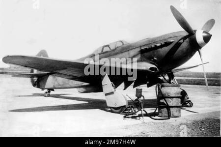 Yakovlev Yak-3 -first flown in April 1940, the Yak-3 and-9 fighters were to prove some of the most successful of World War 2. Stock Photo